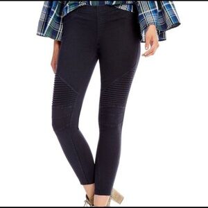 Gianni Bini Ashlynn Moto Ankle Zip Jeggings in Midnight Size XS NWT